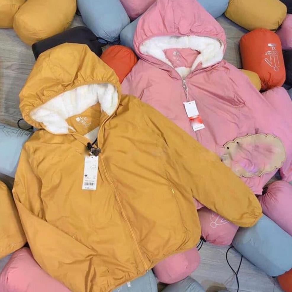 Áo gió NỮ trơn LÓT LÔNG CỪU siêu ấm cho ngày đại hàn