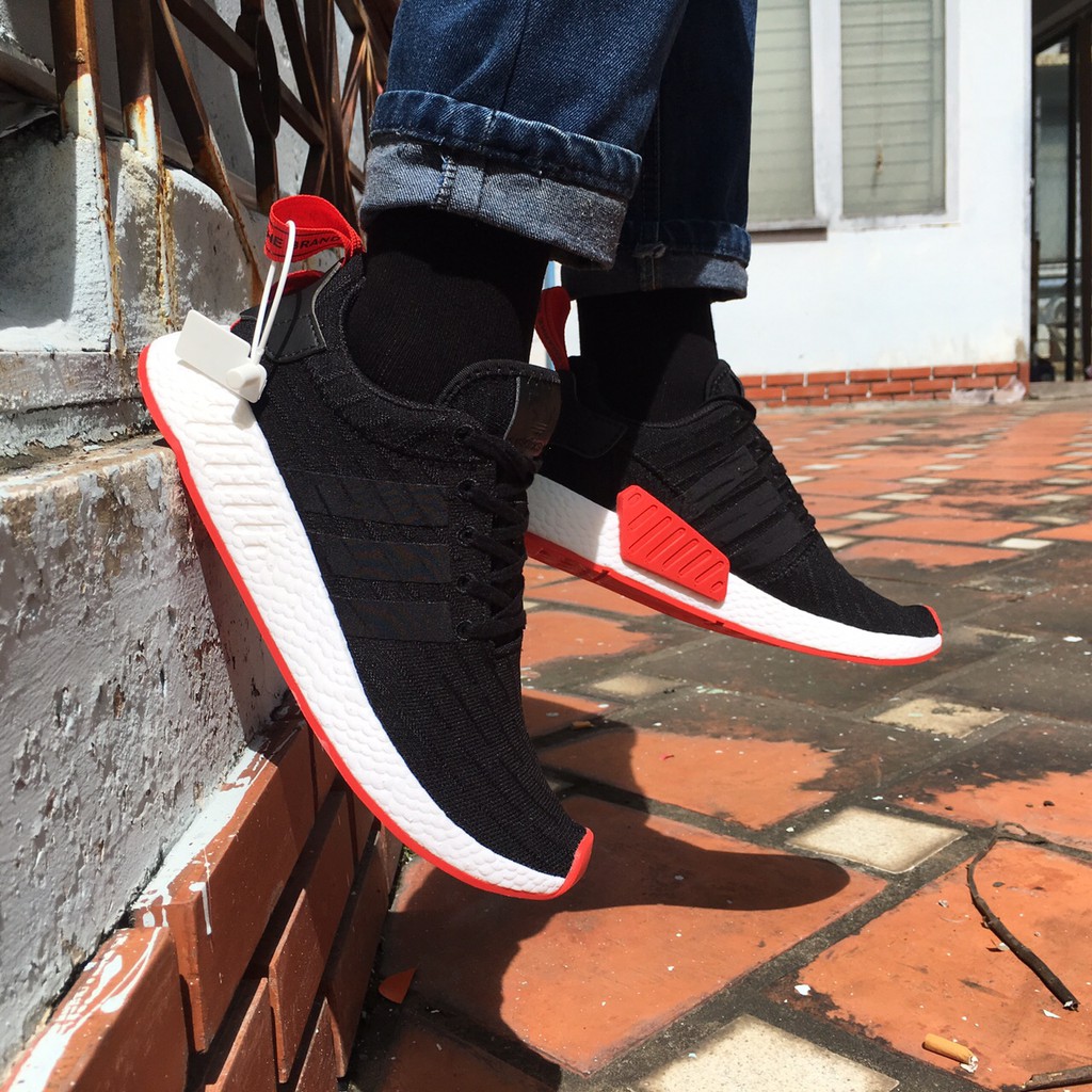 Giày NMD R2 đen đỏ