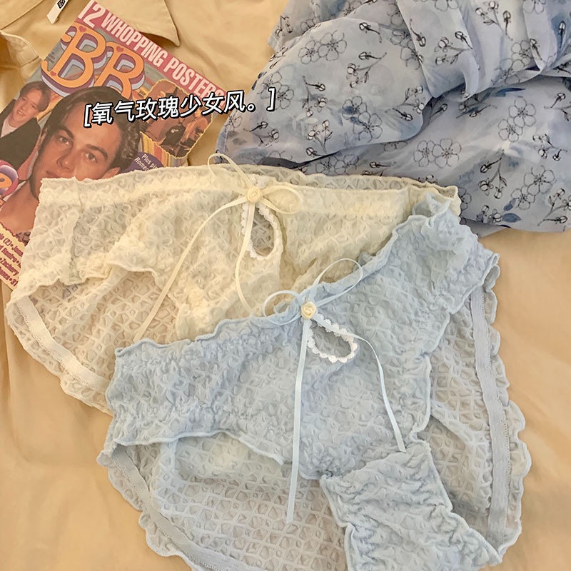 Quần Lót cotton Tinh Khiết Gợi Cảm Ngọt Ngào Màu Kem Cho Nữ