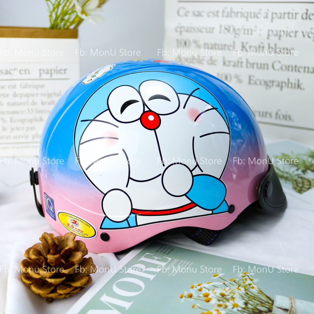 Mũ bảo hiểm nửa đầu người lớn DORAEMON DOREMON dễ thương cute MON0199