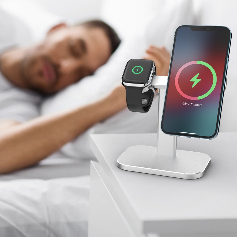 Đế Sạc Điện Thoại Không Dây 2 Trong 1 Cho iWatch 12