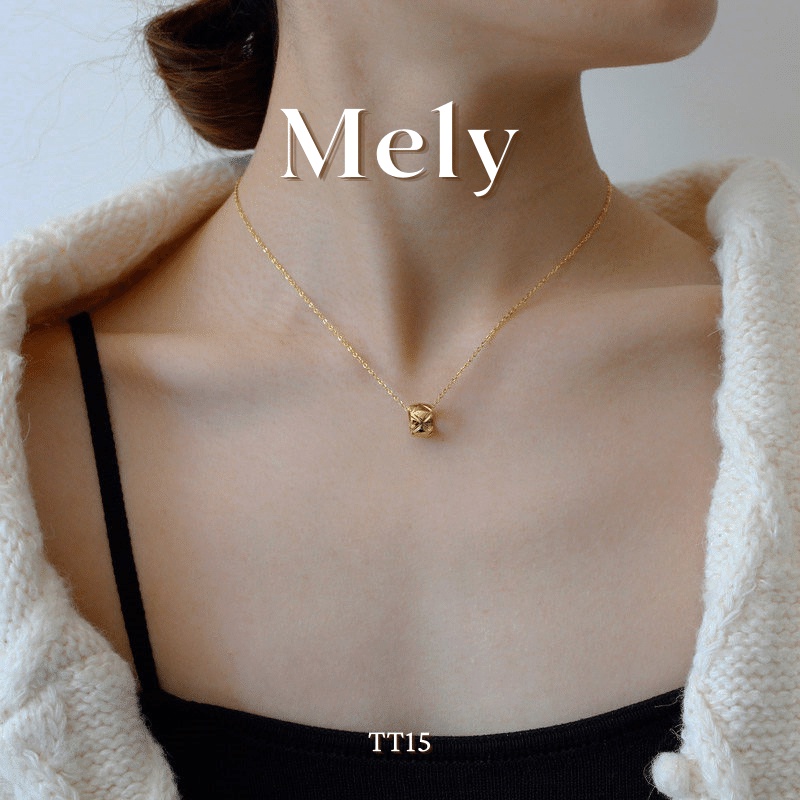 Dây chuyền hạt vàng sợi mảnh đơn giản sang trọng Mely TT15