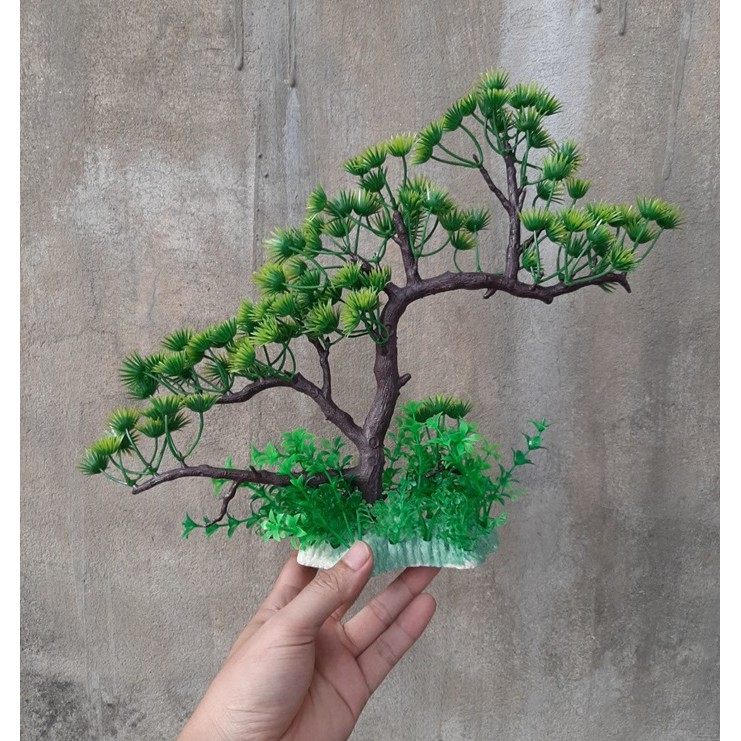 Cây nhựa trang trí bể cá: Mẫu bonsai