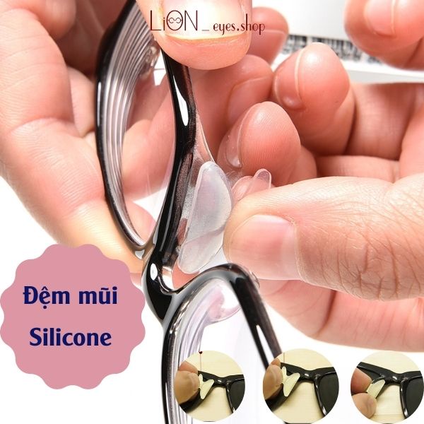Set 5 cặp đệm mũi silicone chống rơi tụt khi kính lỏng không bao bì