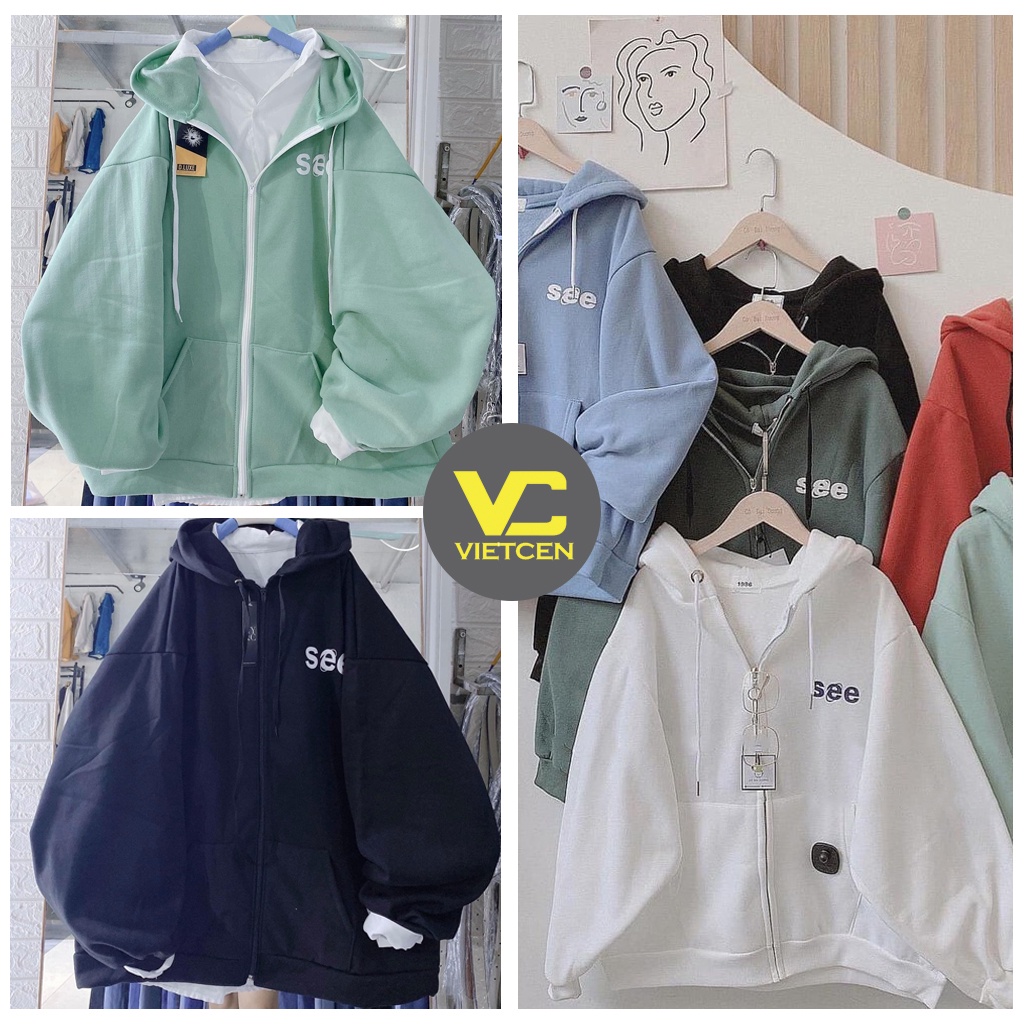 Áo Khoác Nỉ Nữ VIETCEN áo hoodie form rộng Ulzzang Hàn Quốc SEE | BigBuy360 - bigbuy360.vn