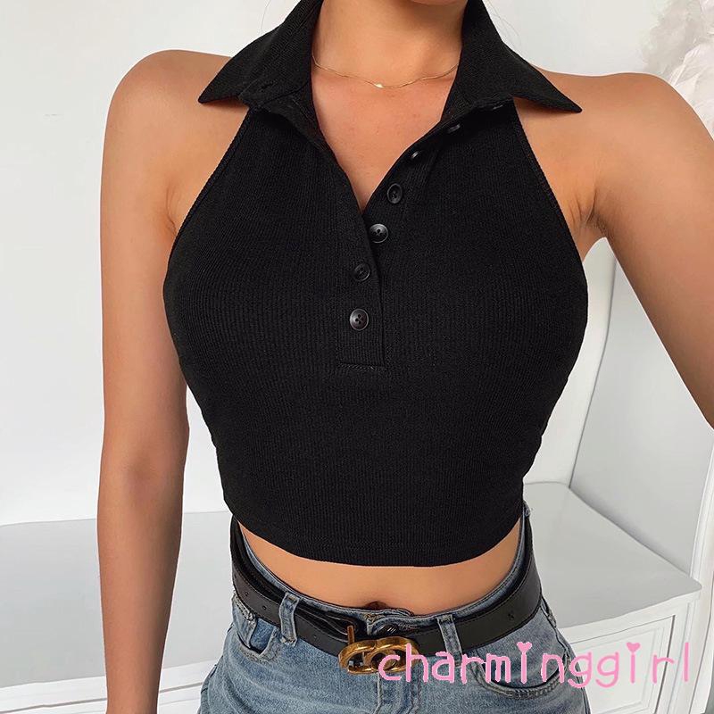 Áo Lửng Không Tay Cổ Tim Phong Cách Quyến Rũ Cho Nữ