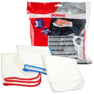 Khăn lau bóng sơn xe Sonax Microfibre Cloth Ultrafine 3 cái