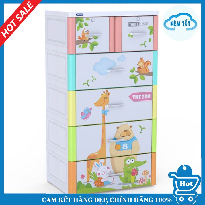 ✅ƯU ĐÃI🔴 Tủ nhựa Tabi L (5 tầng 6 ngăn) Duy Tân Chính Hãng Giá Tốt HCM, tủ đựng quần áo siêu đẹp có khóa NỆM TỐT
