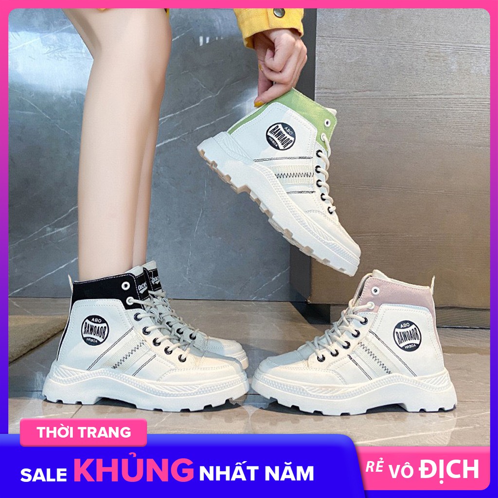 Giày nữ cổ cao B55 03 màu boost nữ (tặng kèm chai vệ sinh giày)