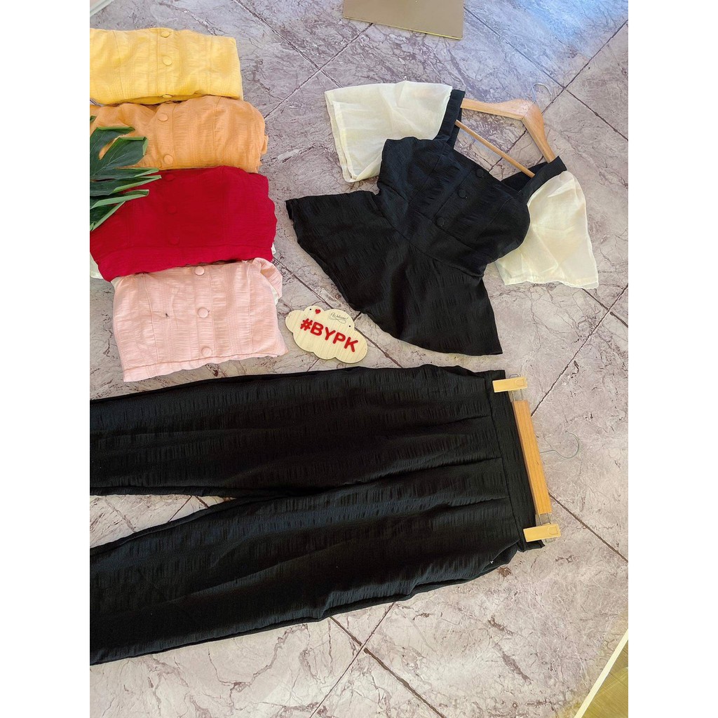 Set trang phục, bộ đồ đi chơi, ở nhà, lịch sự, chất thô đũi