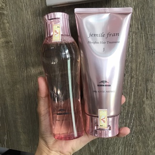 Dầu gội xả Milbon Jemile Fran cho tóc khô xơ hư tổn 200ml/180ml