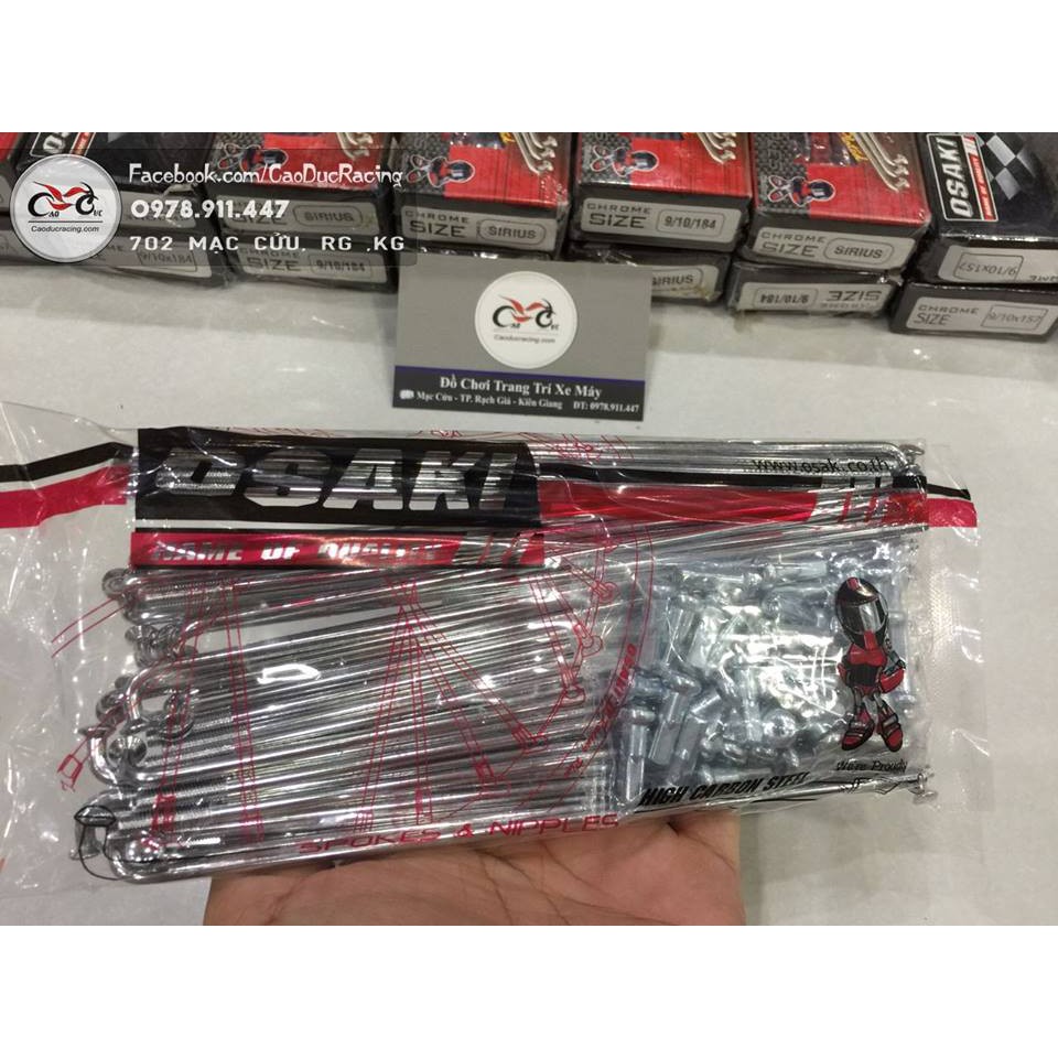Bộ căm Osaki thái lan  - mạ crom sáng chói cho wave dream si EX 135 150 winner