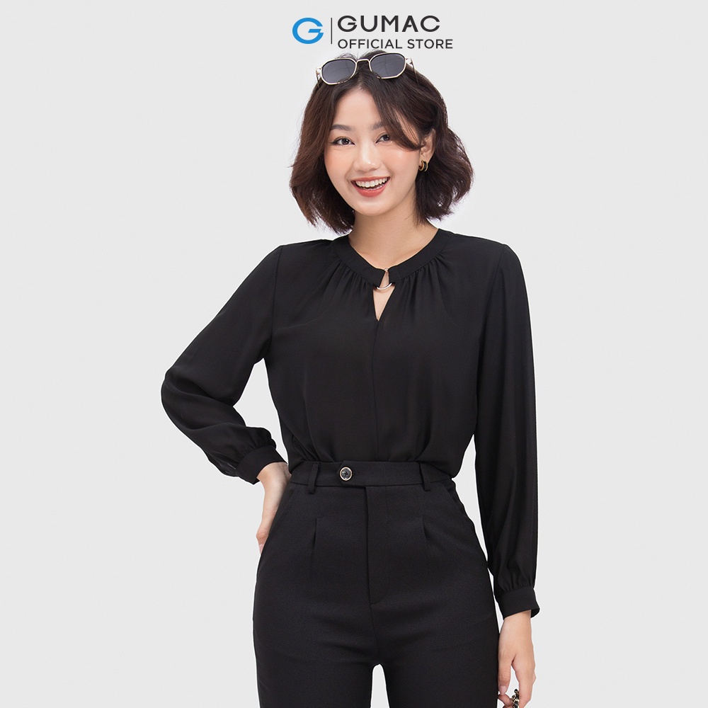 [Mã WABRGUM giảm 10% tối đa 30K đơn 99K] Áo kiểu cổ xẻ thời trang GUMAC AC04048 | WebRaoVat - webraovat.net.vn