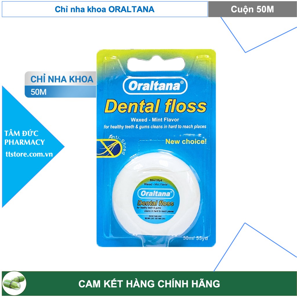 Chỉ nha khoa ORALTANA Dental Floss [Cuộn 50m] - Làm sạch kẽ răng