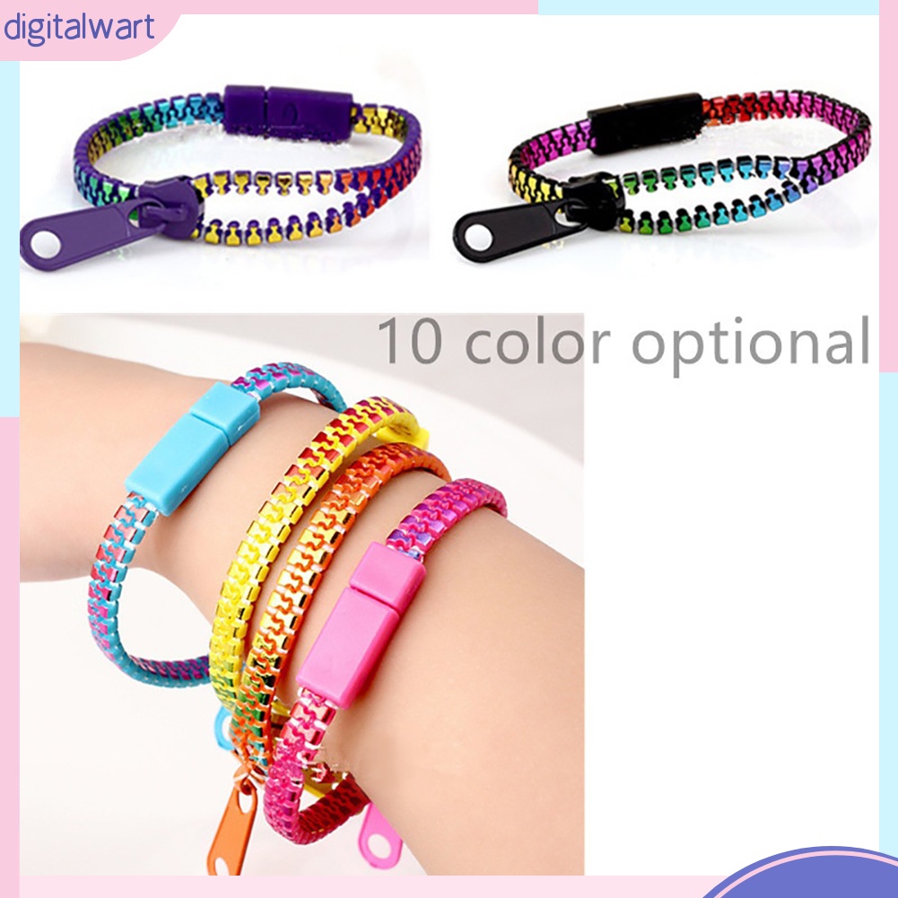 Vòng đeo tay kiểu dây kéo nhiều màu thời trang nam nữ