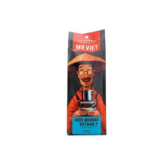 MR.VIET Good Morning Vietnam - Cà Phê Rang Xay Túi 250g (MR.VIET Good Morning Vietnam  - Ground Coffee 250g Bag)