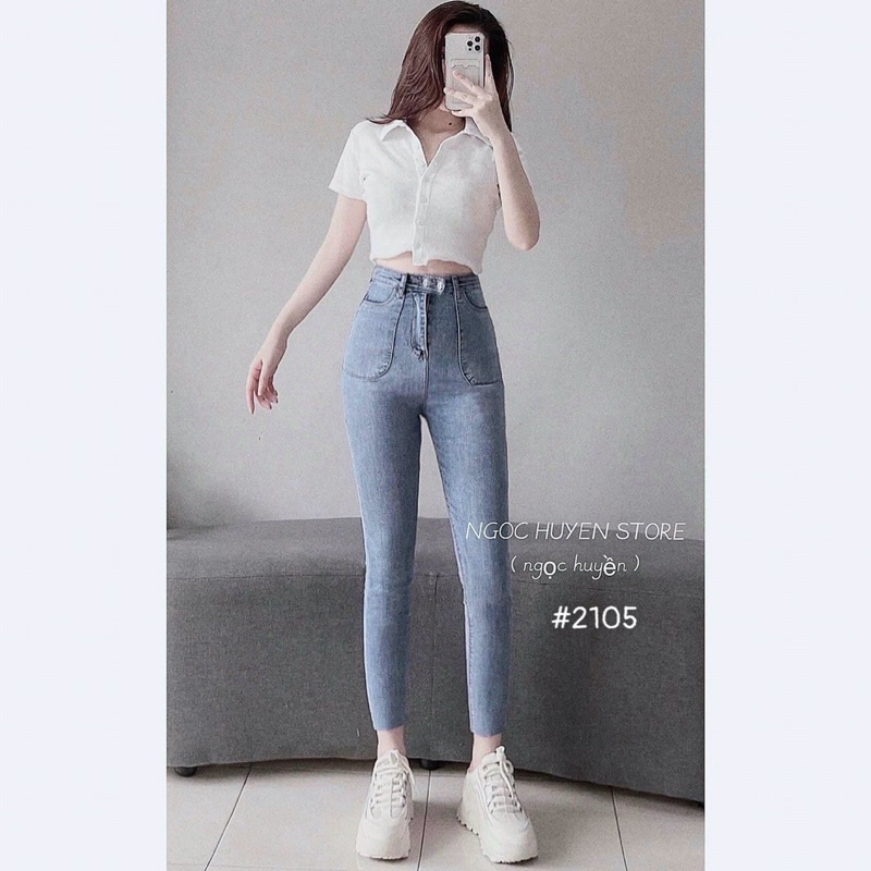 Quần jeans ôm lưng cao siêu tôn dáng hàng chuẩn xịn cao cấp loại 1 có Bigsize cho người từ 60kg