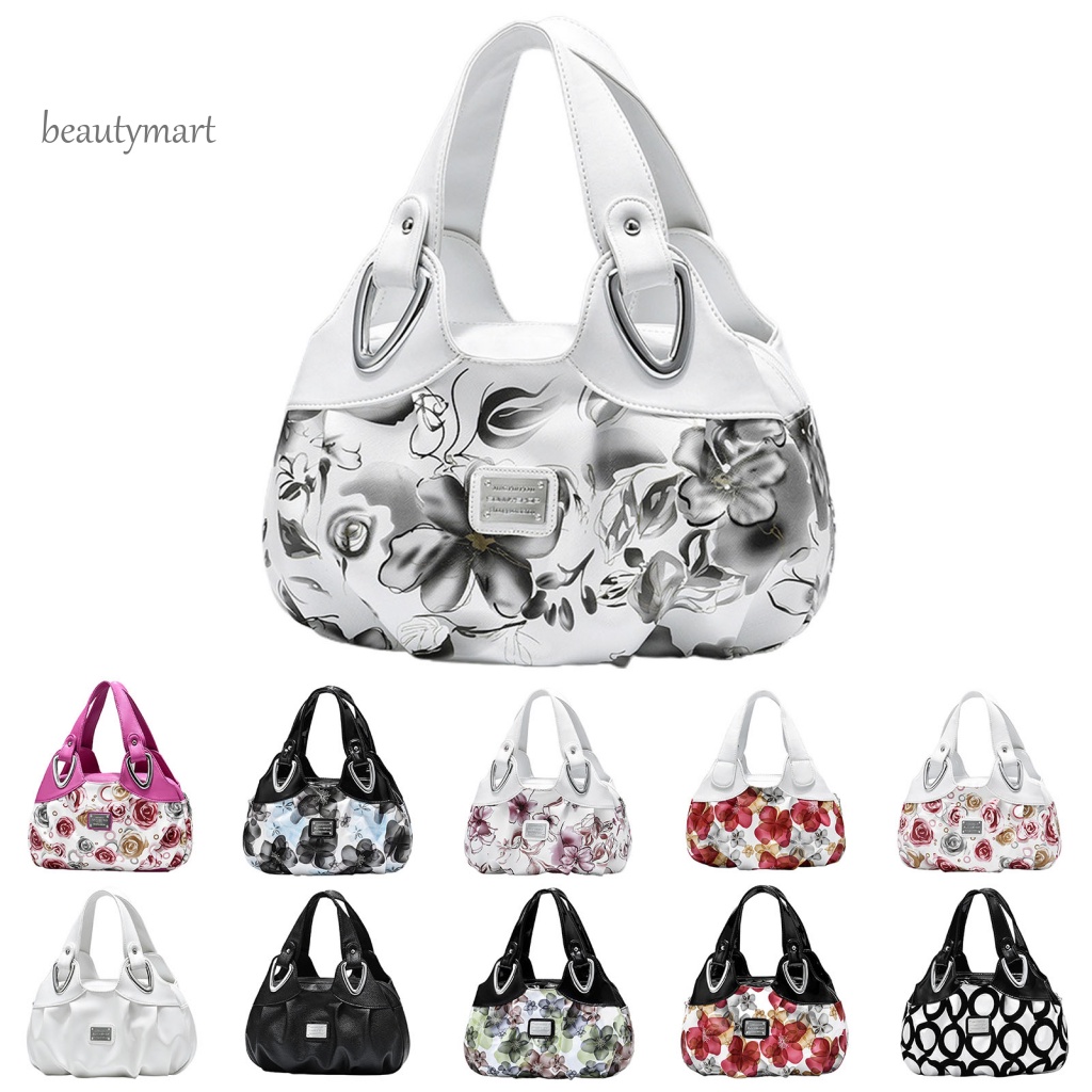 Beautymartm1 Túi Xách Tote Đeo Vai Đa Năng Sức Chứa Lớn In Họa Tiết Thời Trang Dự Tiệc Cưới
