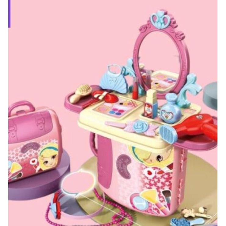 Bộ đồ chơi cặp trang điểm cao cấp cho bé gái luyện kĩ năng