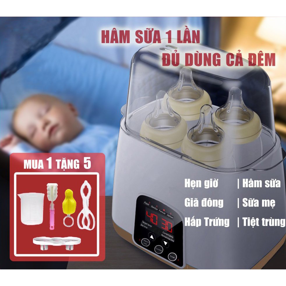 Máy hâm sữa - máy hâm sữa đôi và tiệt trùng đa năng ủ sữa, hâm sữa mẹ