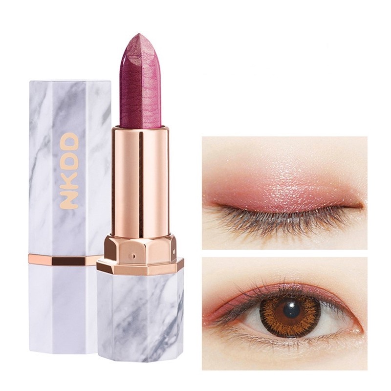 [Hàng mới về] Thỏi Phấn Mắt / Son Môi Hai Màu Sắc Lâu Trôi Chống Thấm Nước Độc Đáo