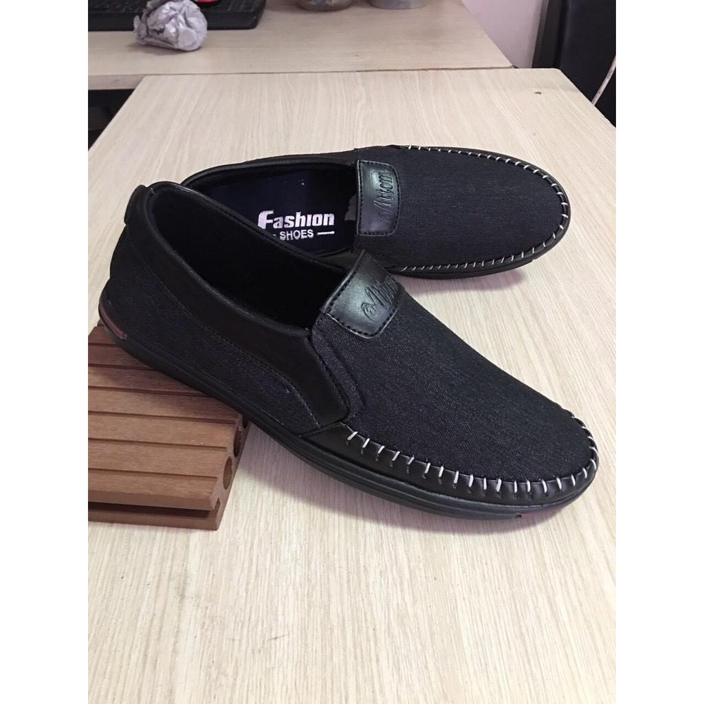 (Hàng Đẹp) Giày lười nam E VO Chất Vải đế êm 2 màu cho anh rm | BigBuy360 - bigbuy360.vn