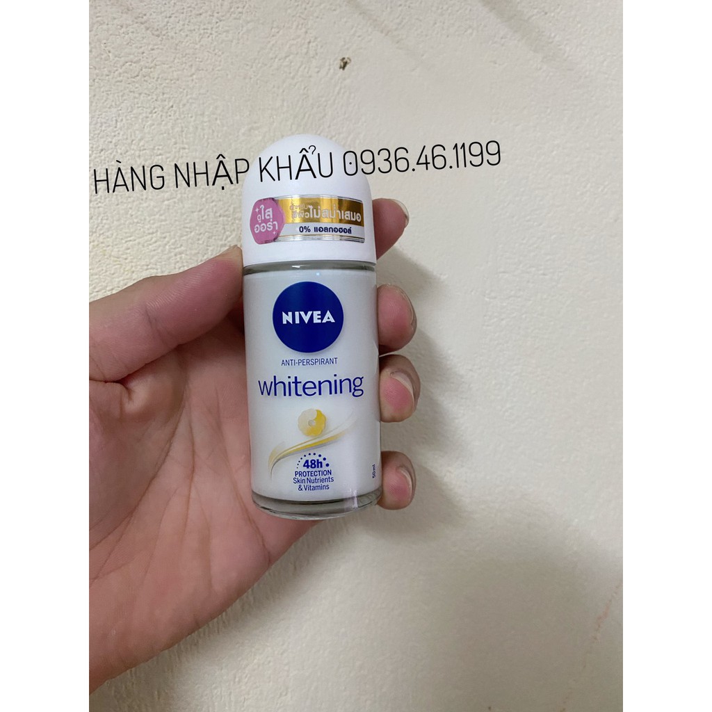 Chai thủy tinh Lăn Nách khử mùi 48h   Nivea Nữ 50ml Thái Lan