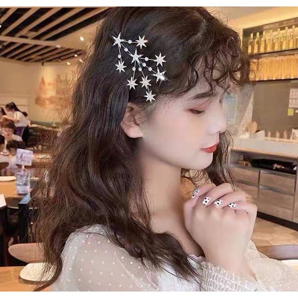 Kẹp Tóc Đính Đá Hình Chùm Ngôi Sao KDQ099