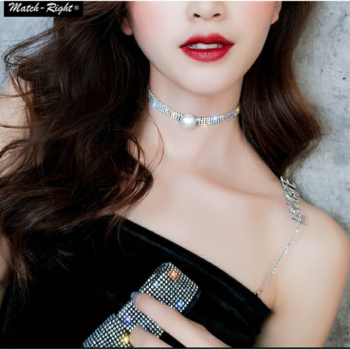 Choker đá ngọc cổ lấp lánh siêu xinh