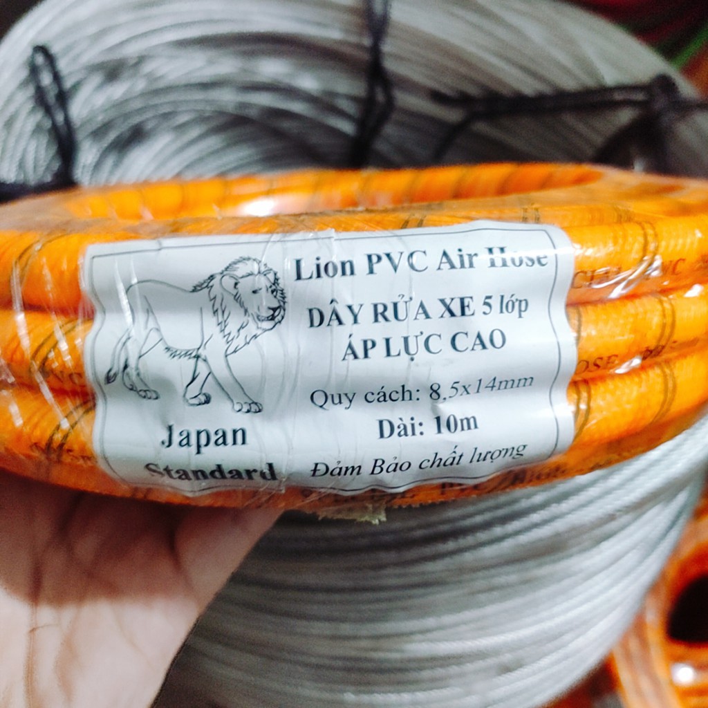 10m Dây Rửa Xe Lõi 5 lớp LionKing chính hãng (ren 13mm) (lắp máy rửa xe chạy dây curoa) (tmh2144)