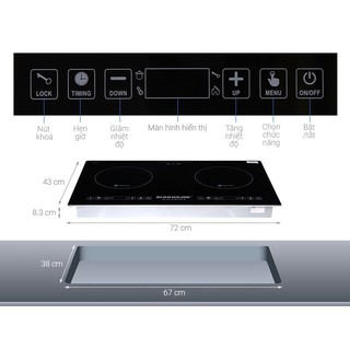Bếp đôi điện từ SUNHOUSE SHB9108-S