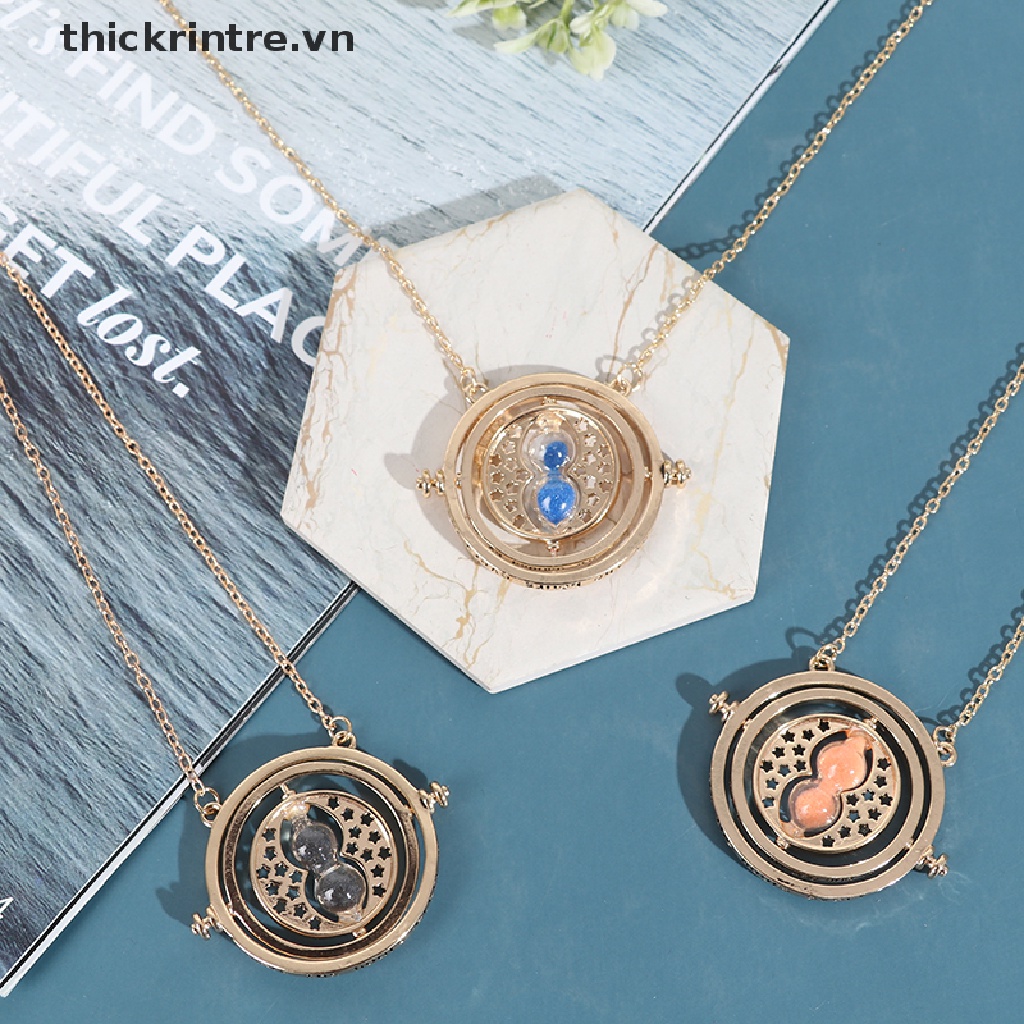Vòng cổ Mặt Đồng Hồ Cát 3D Phong Cách Harry Potter