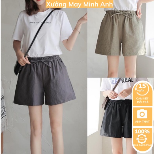 QUẦN SHORT ĐŨI QUẦN SHORT NỮ CẠP CHUN ỐNG RỘNG SIÊU HOT MÙA HÈ