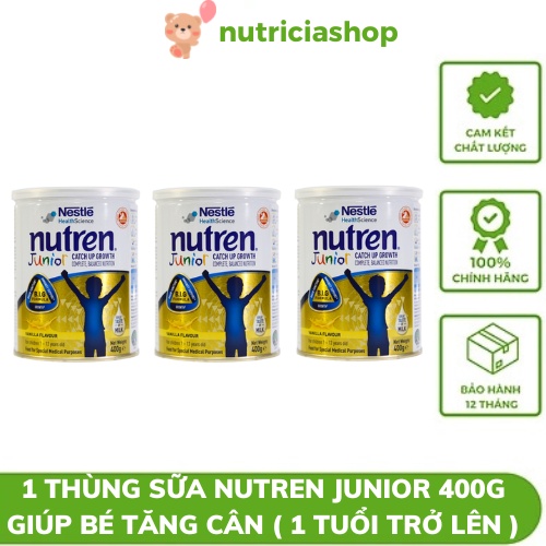 [Date 2024] Sỉ 1 thùng ( 12 hộp ) Sữa Nutren Junior hộp 400gr date xa