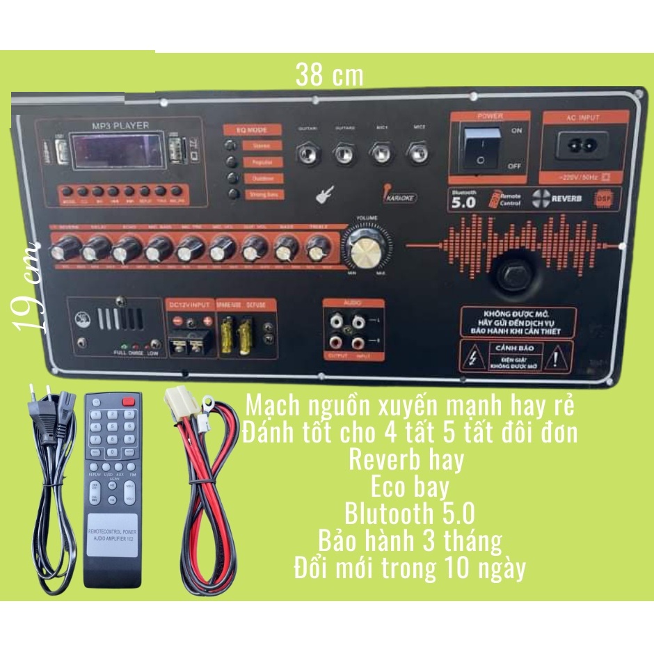 Mạch Công Suất Loa Kéo Eco Reverb Blutooth Đánh Tốt 4 Tất 5 Tất Đôi Đơn Kèm Video Thật - Siêu Linh Kiện M _ L