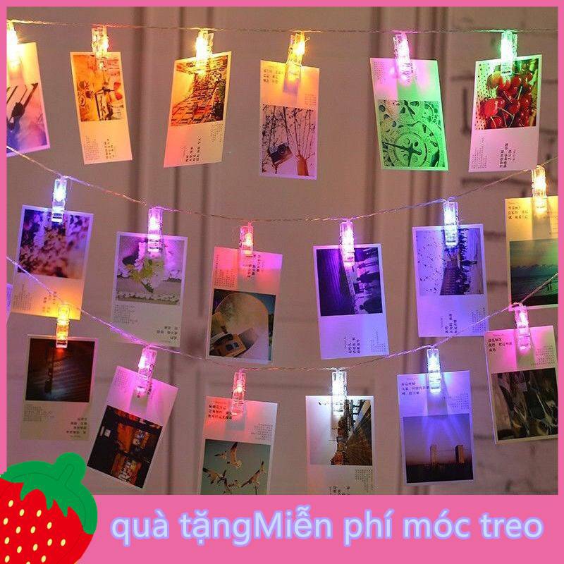 Dây đèn LED có kẹp gắn ẢNH nhãn hiệu MOXI dùng trang trí tiện dụng ,làm đèn decor.