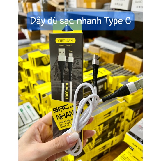 Dây dù sạc nhanh Type C