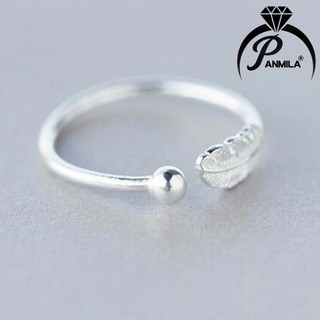 Nhẫn bạc nữ PANMILA - Nhẫn lông vũ (TS-NN-A4)