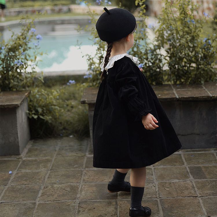 Đầm Công Chúa Cổ Búp Bê Phong Cách Phương Tây Thời Trang Mùa Thu Mới Cho Bé Gái