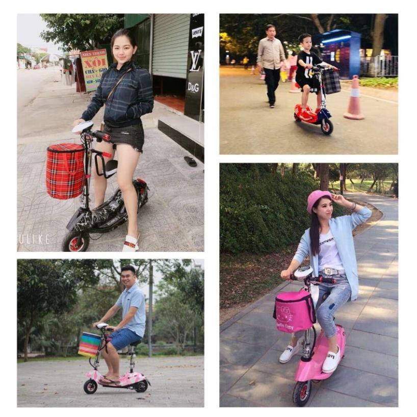 Xe Điện Mini E-Scooter Plus 8 inch - Xe có giảm xóc - BH 1 đổi 1 trong 12 tháng