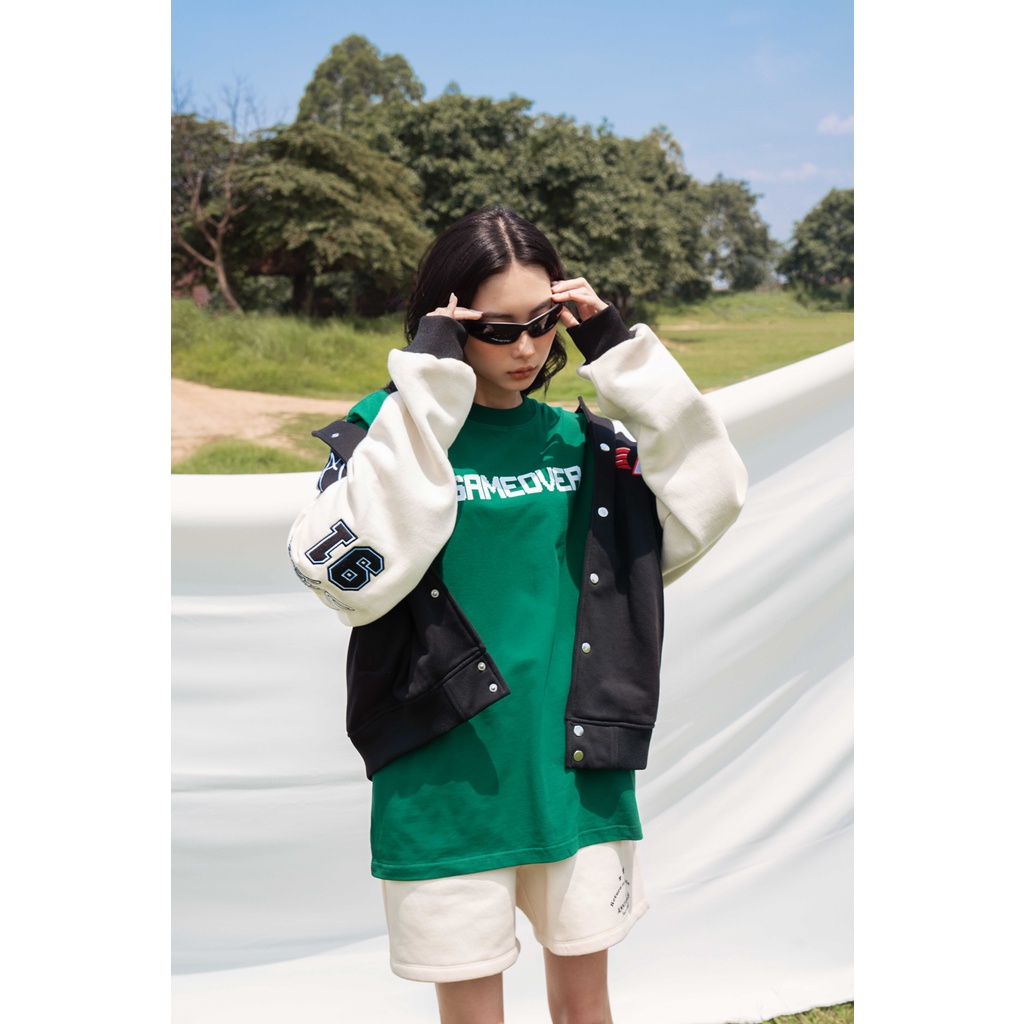 Anniegals - Áo khoác bomber bóng chày họa tiết thêu - Future Vasity Jacket