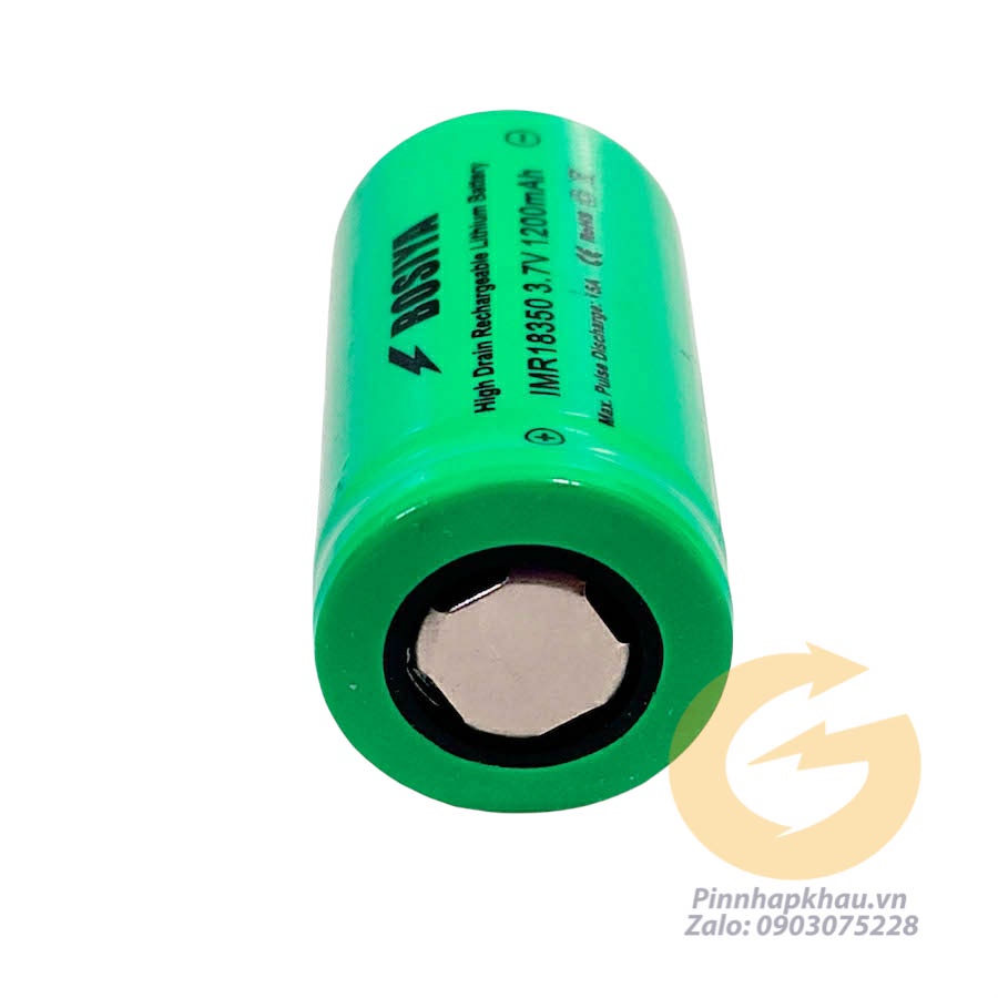 [P19] Pin sạc 18350 Bosiya IMR xã cao 15A dung lượng 1200mah chính hãng dùng cho thiết bị cầm tay, pin máy ảnh