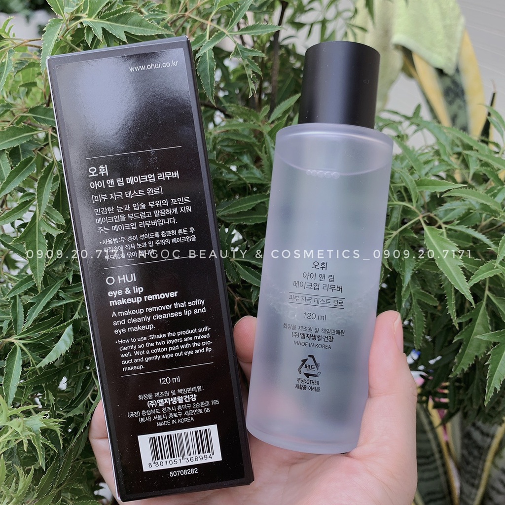 Tẩy Trang cho Mắt &amp; Môi Ohui Real Color Eye &amp; Lip Makeup Remover 120ml