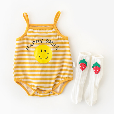 Áo Liền Quần Họa Tiết Hoạt Hình Đáng Yêu Cho Bé Sơ Sinh