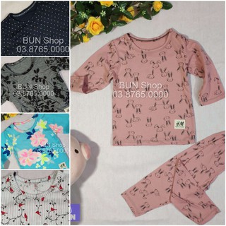 Bộ dài tay chất cotton bé gái dưới 17kg