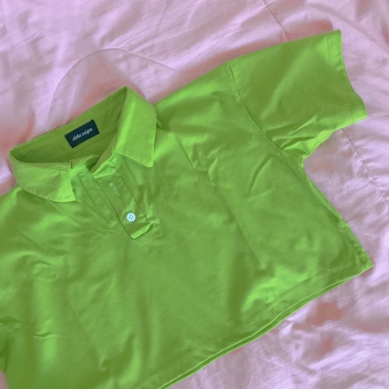 Áo thun croptop xanh chuối