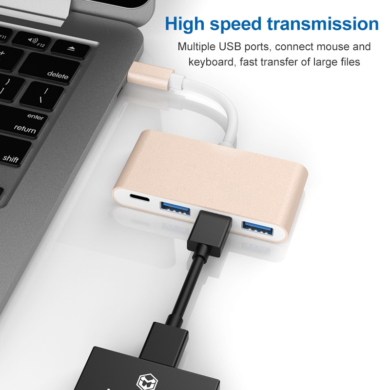 PUTEER USB C 4 in 1 HUB adapter usb c  to USB3.0 usb Splitter For Lenovo Xiaomi Macbook PC Computer Notebook Laptops Power Deliver