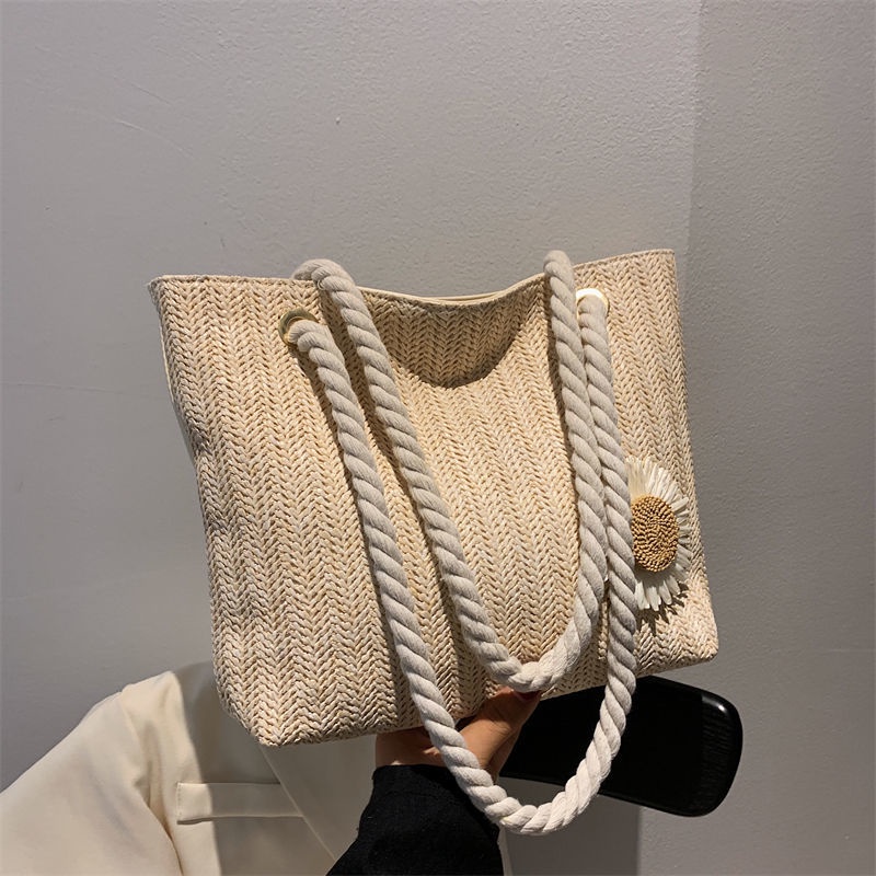 Túi Xách Dây Thừng Sức Chứa Lớn Phong Cách Phương Tây 2023 Phong Cách Mới