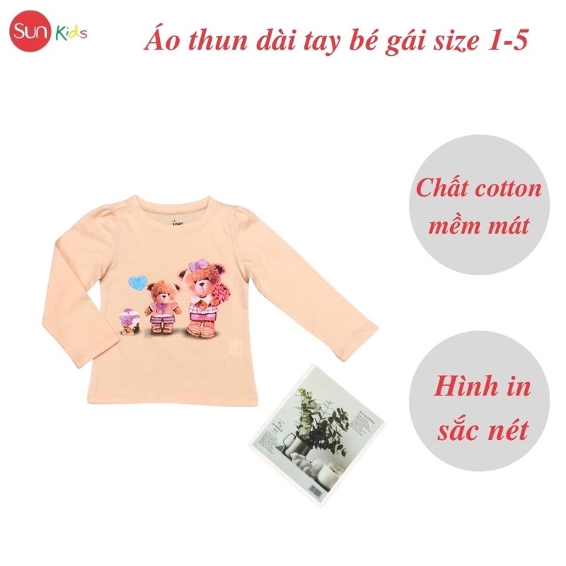 Áo dài cho bé gái, áo thu đông bé gái, áo thu đông cho bé, size 1-5 tuổi - SUNKIDS1