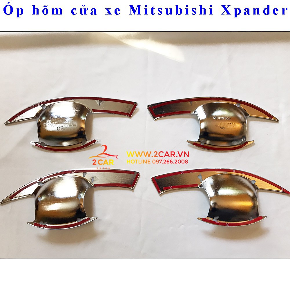 Bộ ốp tay + hõm cửa xe Mitsubishi Xpander 2018-2021 nhựa mạ crom cao cấp